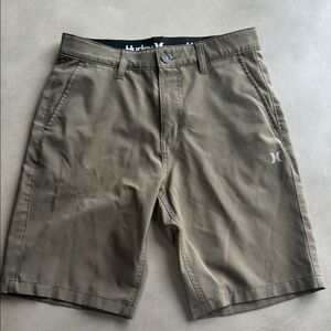 Hurley Tan Flat Front Shorts Casual Style
